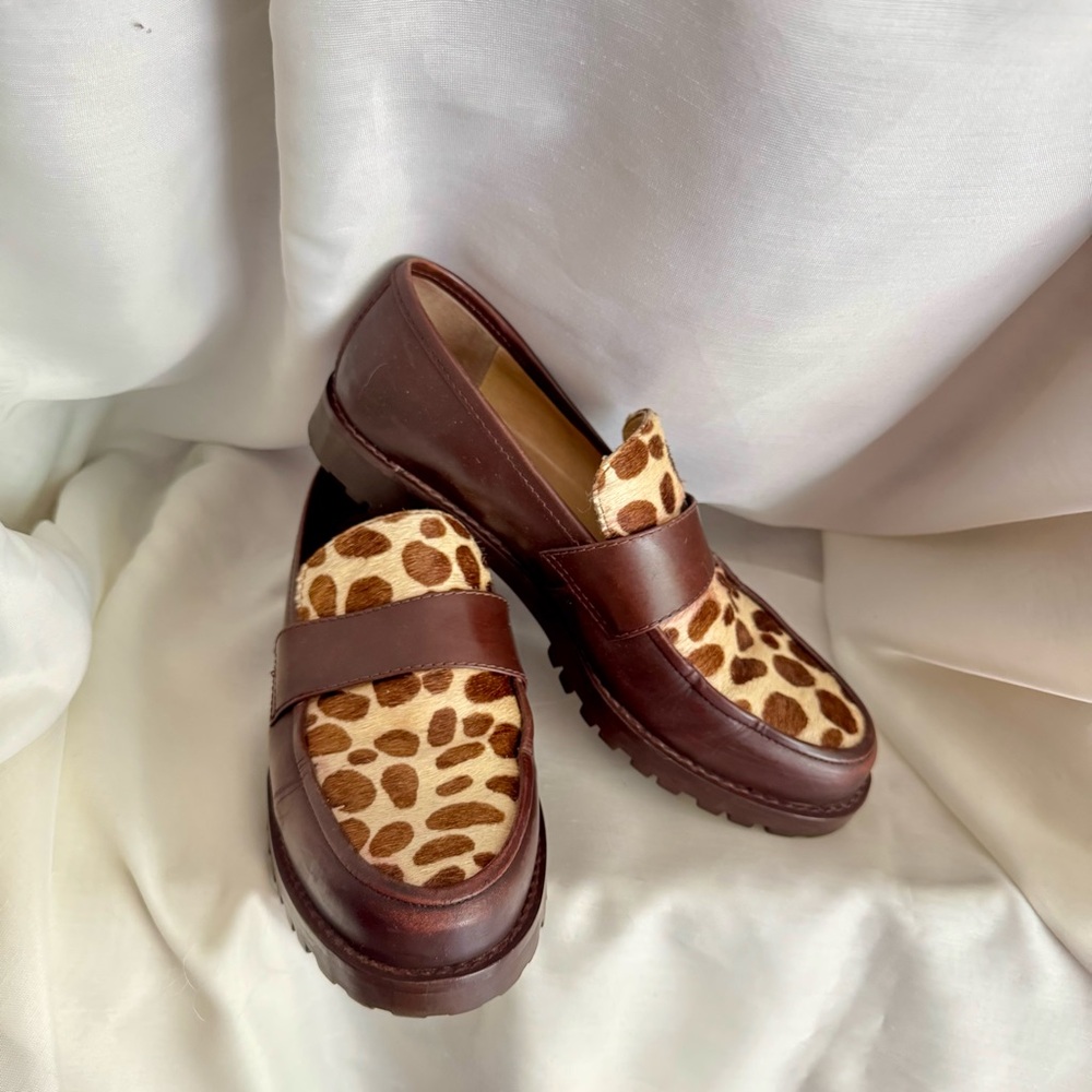 Kenneth Cole Reaction Brown Flats Chic Loafers